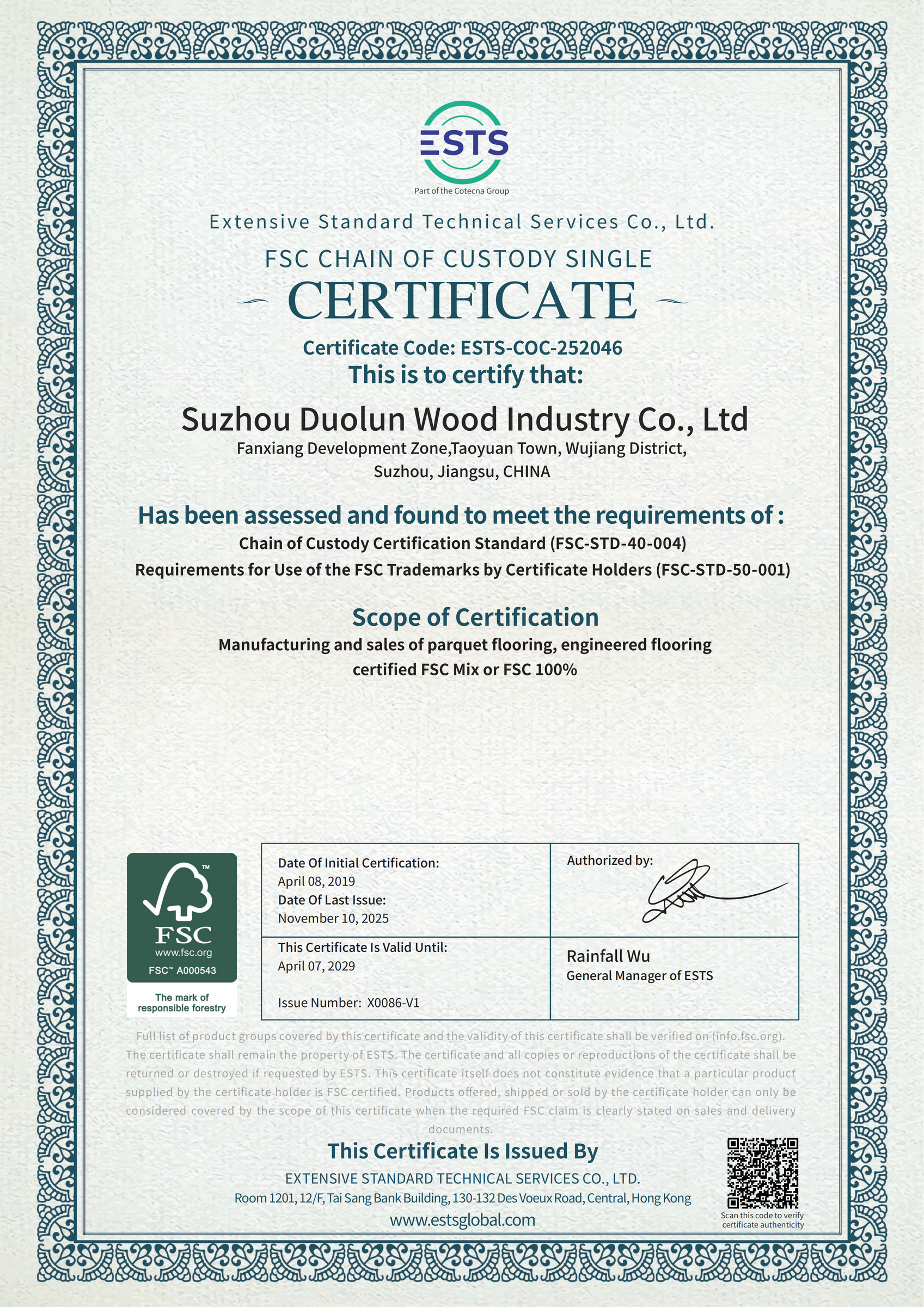 FSC certification
